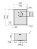  Chiuveta FALMEC COMO 34, 1 Cuva, Dimensiune exterioara 370 x 430 mm, AISI 304 otel inoxidabil, Radius 12mm, Preaplin Perimetral, Fibra anti-zgomot, Sistem drenaj FALMEC, Instalare flush sau pe blat