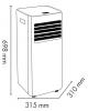 Aer conditionat mobil ARGO ISIDE, 10 000 BTU, Racire, Clasa energetica A, Telecomanda, Timer, Sleep, Child Lock, Autodiagnoza, Control digital soft touch, Dezumidificare, Tub evacuare si adaptor fereastra culisanta incluse, Portabil