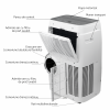 Aer conditionat mobil, Turbionaire Revigo 14, 14000 BTU,  WIFI, Telecomanda, Clasa A, 3 viteze, Kit de evacuare aer inclus, Adaptor ferestre culisante, Flaps automat, Timer, Sleep, Dezumidificare