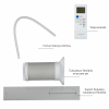 Aer conditionat mobil, Turbionaire Revigo 14, 14000 BTU,  WIFI, Telecomanda, Clasa A, 3 viteze, Kit de evacuare aer inclus, Adaptor ferestre culisante, Flaps automat, Timer, Sleep, Dezumidificare