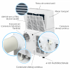 Aer conditionat mobil, Turbionaire Revigo 16, 16000 BTU,  WIFI, Telecomanda, Clasa A, 3 viteze, Kit de evacuare aer inclus, Adaptor fereastra culisanta, Flaps automat, Timer, Sleep, Dezumidificare