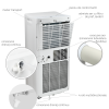 Aer conditionat portabil, Turbionaire Revigo 9, 9000 BTU, Clasa A, Eco, Kit de evacuare aer inclus, Adaptor ferestre culisante, Flapsuri multi directionale, Timer, Sleep, Dezumidificare