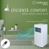 Aer conditionat portabil, Turbionaire Revigo 9, 9000 BTU, Clasa A, Eco, Kit de evacuare aer inclus, Adaptor ferestre culisante, Flapsuri multi directionale, Timer, Sleep, Dezumidificare