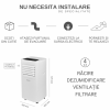 Aparat de aer conditionat mobil 4 in 1, Turbionaire Revigo, 7000 BTU, Telecomanda, Display, Clasa A, Eco, Filtru lavabil, Memorie, Dezumidificare, Timer