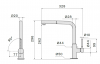 Baterie chiuveta FALMEC Easy Corner Chrome, Dus extractabil, Pivotanta tubulara, Monocomanda, Inox AISI 304