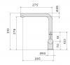 Baterie chiuveta FALMEC ISEO Corner White, Cu dus extractabil, Pivotanta, Monocomanda,Material compozit Ceramix