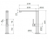 Baterie chiuveta FALMEC Pure Steel Flat, Pivotanta, Monocomanda, Inox AISI 304