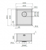 Chiuveta FALMEC COMO 40, 1 Cuva,Instalare sub blat, Dimensiune exterioara 430 x 430 mm, AISI 304 otel inoxidabil, Radius 12mm, Preaplin Perimetral, Fibra anti-zgomot, Sistem drenaj FALMEC