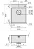 Chiuveta FALMEC GARDA 40, 1 Cuva, Dimensiune exterioara 440 x 510 mm,Orificiu montaj robinet, AISI 304 otel inoxidabil, Radius 12mm, Supapa de golire automata, Fibra anti-zgomot, Sistem drenaj FALMEC, Instalare flush sau pe blat