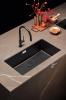 Chiuveta FALMEC ISEO 50 Black, 1 Cuva, Dimensiune exterioara 556 x 456 mm, Grosime flansa 6 mm, Material compozit Ceramix, Preaplin Perimetral, Instalare pe blat sau sub blat