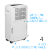 Dezumidificator de aer Turbionaire Smart 16 Eco - 16 l/24h, Garantie 3 ani, Panou de control digital, 130mc/h, Higrostat incorporat, Timer, Auto Restart, Filtru lavabil,  Silentios