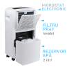 Dezumidificator de aer Turbionaire Smart 16 Eco - 16 l/24h, Garantie 3 ani, Panou de control digital, 130mc/h, Higrostat incorporat, Timer, Auto Restart, Filtru lavabil,  Silentios