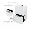 Dezumidificator Turbionaire LEVI 40 WIFI ION, 40 l/24h, Purificare prin Ionizare, Conectivitate WIFI, Garantie 3 ani, Rezervor 5.3l, Control digital tactil, Indicator luminos LED umiditate, Timer, Auto- restart