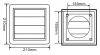 Grila gravitationala de exterior Turbionaire GG150 din ABS incastrabila cu diametrul racord D=150mm