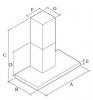 Hota de perete FALMEC BLADE L=90 cm, de culoare alba, Aspiratie perimetrala, Filtru carbon inclus, Functie 24h, Garantie 5 ani, Fabricatie Italia