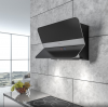 Hota de perete FALMEC FLIPPER NRS, Sistem de reducerea zgomotului patentat Falmec, L=85 cm, 800mc/h, Nivel de zgomot maxim 55 dB, Iluminare LED Dynamic si Dimabil,  Garantie 5 ani, Fabricatie Italia, Sticla culoarea neagra