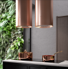 Hota de perete FALMEC POLAR EVO BRONZ Motor 800 mc/h,  Iluminare LED Dynamic si Dimabil, Clasa A, Garantie 5 ani, Fabricatie Italia