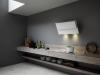 Hota de perete FALMEC VERSO culoare alba L=55 cm, 800 mc/h, Dubla aspiratie, Functie 24h, Touch Control, Dynamic LED, Garantie 5 ani, Fabricatie Italia