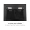 Hota de perete Kompatic by Turbionaire Alvia 60 Black KALVW60B, Motor Brushless 450 mc/h, Clasa A+++, Filtre carbon incluse, Timer, Touch Control, Reminder curatare filtre, Iluminare LED, 3 viteze + Boost, Negru