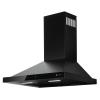 Hota de perete Kompatic by Turbionaire Alvia 60 Black KALVW60B, Motor Brushless 450 mc/h, Clasa A+++, Filtre carbon incluse, Timer, Touch Control, Reminder curatare filtre, Iluminare LED, 3 viteze + Boost, Negru