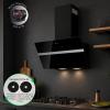 Hota de perete Kompatic by Turbionaire Avery 60 KAVRW60B, Motor Brushless 450 mc/h, Clasa A+++, Panou frontal sticla, Aspiratie perimetrala, Filtre carbon incluse, Touch, Reminder curatare filtre, Iluminare LED, 3 viteze + Boost, Timer, Negru Hota de perete Kompatic by Turbionaire Avery 60 KAVRW60B, Motor Brushless 450 mc/h, Clasa A+++, Panou frontal sticla, Aspiratie perimetrala, Filtre carbon incluse, Touch, Reminder curatare filtre, Iluminare LED, 3 viteze + Boost, Timer, Negru