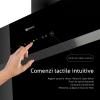 Hota de perete Kompatic by Turbionaire Eloise 60 KELSW60B, Motor 800 mc/h, WIFI, Clasa A+++, Control prin Gesturi si Touch, Functie curatare aer, Reminder curatare filtre, Dubla aspiratie, Filtre carbon incluse, Iluminare LED, 3 viteze+Boost/SuperBoo
