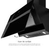 Hota de perete Kompatic by Turbionaire Eloise 60 KELSW60B, Motor 800 mc/h, WIFI, Clasa A+++, Control prin Gesturi si Touch, Functie curatare aer, Reminder curatare filtre, Dubla aspiratie, Filtre carbon incluse, Iluminare LED, 3 viteze+Boost/SuperBoo