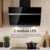 Hota de perete Kompatic by Turbionaire Eloise 60 KELSW60B, Motor 800 mc/h, WIFI, Clasa A+++, Control prin Gesturi si Touch, Functie curatare aer, Reminder curatare filtre, Dubla aspiratie, Filtre carbon incluse, Iluminare LED, 3 viteze+Boost/SuperBoo