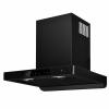 Hota de perete Kompatic by Turbionaire, KTE60WPB, Motor 800 mc/h, Clasa A++, Functionare automata, Senzor monitorizare temperatura, Functie curatare aer, Iluminare LED, 3 viteze, Boost si Super Boost, 60 cm, Negru
