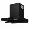 Hota de perete Kompatic by Turbionaire, KTE60WPB, Motor 800 mc/h, Clasa A++, Functionare automata, Senzor monitorizare temperatura, Functie curatare aer, Iluminare LED, 3 viteze, Boost si Super Boost, 60 cm, Negru
