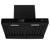 Hota de perete Kompatic by Turbionaire, KTE60WPB, Motor 800 mc/h, Clasa A++, Functionare automata, Senzor monitorizare temperatura, Functie curatare aer, Iluminare LED, 3 viteze, Boost si Super Boost, 60 cm, Negru