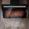 Hota de perete Kompatic by Turbionaire, Yara 60 KPYR60WB Motor 800mc/h, Clasa A++, Control prin Gesturi si Touch, Sistem anti-condens No Drip, Telecomanda, Functie curatare aer, Iluminare LED ajustabila, Aspiratie perimetrala, 60 cm, Negru mat