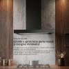 Hota de perete Kompatic by Turbionaire, Yara 60 KPYR60WB Motor 800mc/h, Clasa A++, Control prin Gesturi si Touch, Sistem anti-condens No Drip, Telecomanda, Functie curatare aer, Iluminare LED ajustabila, Aspiratie perimetrala, 60 cm, Negru mat