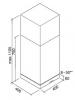 Hota de perete telescopica FALMEC MIRA, L=40 cm, Motor 800 mc/h, Inox AISI 304,  Aspiratie perimetrala, Fabricatie Italia, Garantie 5 ani