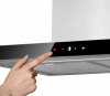 Hota de perete Turbionaire Ama 90 Wall, TMA90WS, Motor 800 mc/h, Clasa A++, Motor brushless, Control Touch, Iluminare LED 4000K, Display digital, Inox