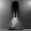 Hota de perete Turbionaire Dot 35 Wall Black, Motor brushless 800 mc/h, Negru mat, Clasa A++, Control electronic, Iluminare LED 4000K, 3 viteze + Boost, Filtru Aluminiu in 5 straturi, Design minimalist