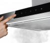 Hota de perete Turbionaire Elyn 60 TEY60W, Motor Brushless 800 mc/h, Clasa A++, Inox, Iluminat LED ajustabil, Control touch, 3 viteze +Boost si Super Boost, Aspiratie perimetrala, 60 cm, inox