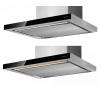 Hota de perete Turbionaire Elyn 60 TEY60W, Motor Brushless 800 mc/h, Clasa A++, Inox, Iluminat LED ajustabil, Control touch, 3 viteze +Boost si Super Boost, Aspiratie perimetrala, 60 cm, inox