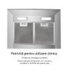 Hota de perete Turbionaire Maeve 60 TMVW60, Motor Brushless 450 mc/h, Clasa A+++, Filtre carbon incluse, Timer, Touch Control, Iluminare LED, 3 viteze + Boost, Inox