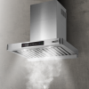 Hota de perete Turbionaire Tech 60 Pro TTE60WPS, Motor 800 mc/h, Clasa A++, Functionare automata, Senzor monitorizare temperatura, Functie curatare aer, Iluminare LED, 3 viteze, Boost si Super boost, 60 cm, Inox
