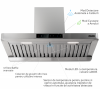 Hota de perete Turbionaire Tech 90 Pro TTE90WPS, Motor 800 mc/h, Clasa A++, Functionare automata, Senzor monitorizare temperatura, Functie curatare aer, Iluminare LED, 3 viteze, Boost si Super boost, 90 cm, Inox