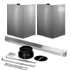 Hota de perete Turbionaire Tech 90 Pro TTE90WPS, Motor 800 mc/h, Clasa A++, Functionare automata, Senzor monitorizare temperatura, Functie curatare aer, Iluminare LED, 3 viteze, Boost si Super boost, 90 cm, Inox