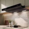 Hota incorporabila telescopica Kompatic by Turbionaire Novia 60 KNA60TB, Motor Brushless 800 mc/h, Panou Telescopic Automat cu Control prin Gesturi, Clasa A+++, Touch, 3 viteze + Boost & Super Boost, Iluminare LED, Timer, Negru