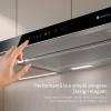 Hota incorporabila telescopica Kompatic by Turbionaire Novia 60 KNA60TS, Motor Brushless 800 mc/h, Panou Telescopic Automat cu Control prin Gesturi, Clasa A+++, Touch, 3 viteze + Boost & Super Boost, Iluminare LED, Timer, Inox