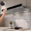 Hota incorporabila telescopica Kompatic by Turbionaire Novia 60 KNA60TS, Motor Brushless 800 mc/h, Panou Telescopic Automat cu Control prin Gesturi, Clasa A+++, Touch, 3 viteze + Boost & Super Boost, Iluminare LED, Timer, Inox