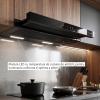 Hota incorporabila telescopica Turbionaire Nara 60 TNRW60B, Motor Brushless 450 mc/h, Clasa A+++, Filtre carbon incluse, Touch Control, Iluminare LED, 3 viteze + Boost, Timer, Negru Hota incorporabila telescopica Turbionaire Nara 60 TNRW60B, Motor Brushless 450 mc/h, Clasa A+++, Filtre carbon incluse, Touch Control, Iluminare LED, 3 viteze + Boost, Timer, Negru