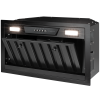 Hota incorporabila Turbionaire Chef 50 Pro Black THC50BPB, Motor Brushless 800 mc/h, Clasa energetica A++, Filtre Baffle Avansate negre, Colector de grasimi, Control electronic, Iluminare Led, 3 viteze+Boost, 50 cm, neagra