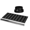 Hota incorporabila Turbionaire Chef 50 Pro Black THC50BPB, Motor Brushless 800 mc/h, Clasa energetica A++, Filtre Baffle Avansate negre, Colector de grasimi, Control electronic, Iluminare Led, 3 viteze+Boost, 50 cm, neagra