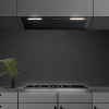 Hota incorporabila Turbionaire Selena 50 Black, Motor 600 mc/h, Iluminare LED 4000K, 3 viteze, Control electronic, Filtru grasimi Aluminiu in 5 straturi