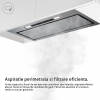 Hota incorporabila Turbionaire Thea 75 RC, Motor 800 mc/h, Clasa A+, Motor brushless, Control prin Gesturi si Touch, Telecomanda, Iluminare LED 4000K, Aspiratie perimetrala, 3 viteze + Boost, Filtru Aluminiu in 5 straturi